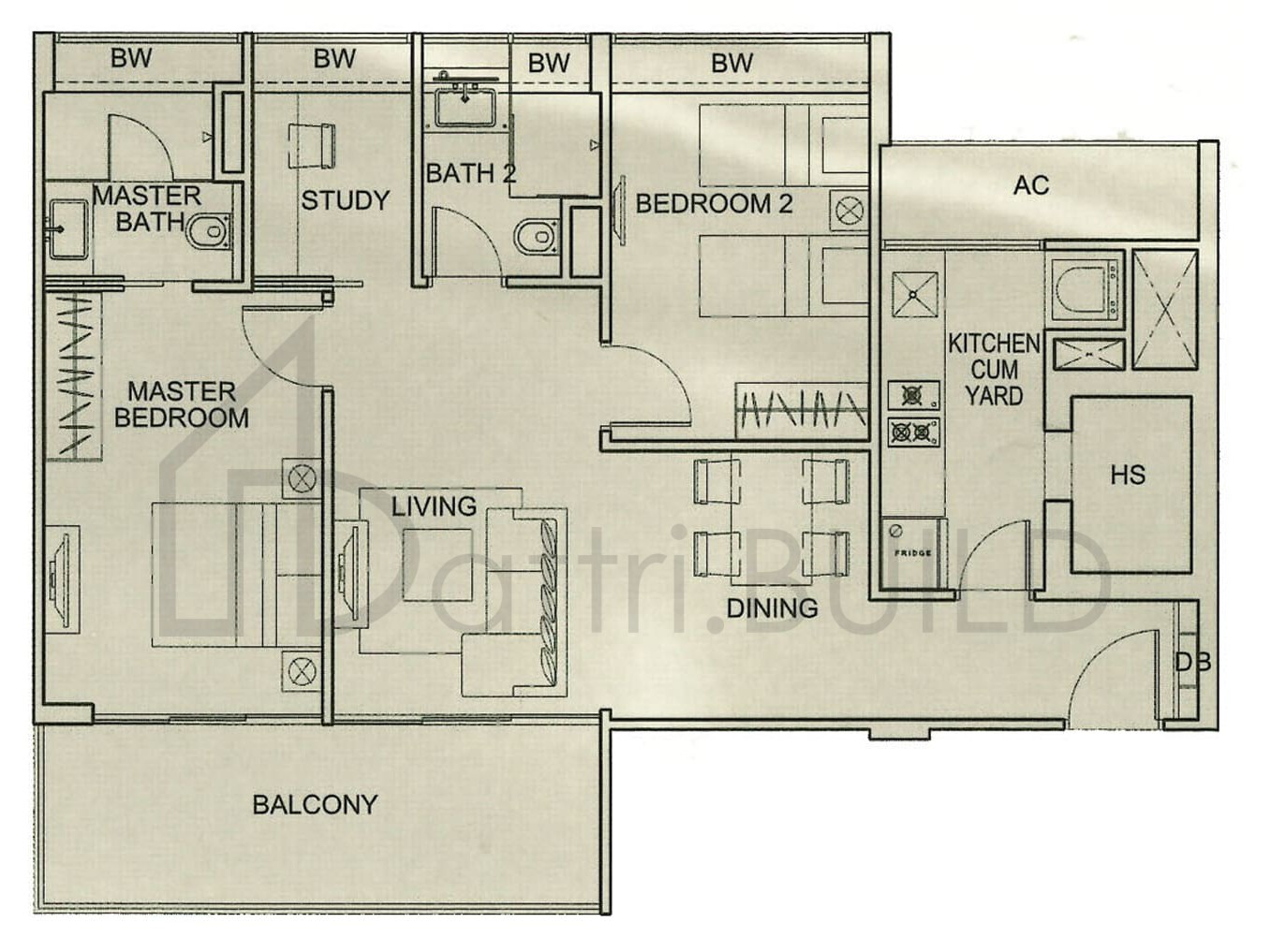 BLUWATERS 2 B1-a floorplan (watermarked)