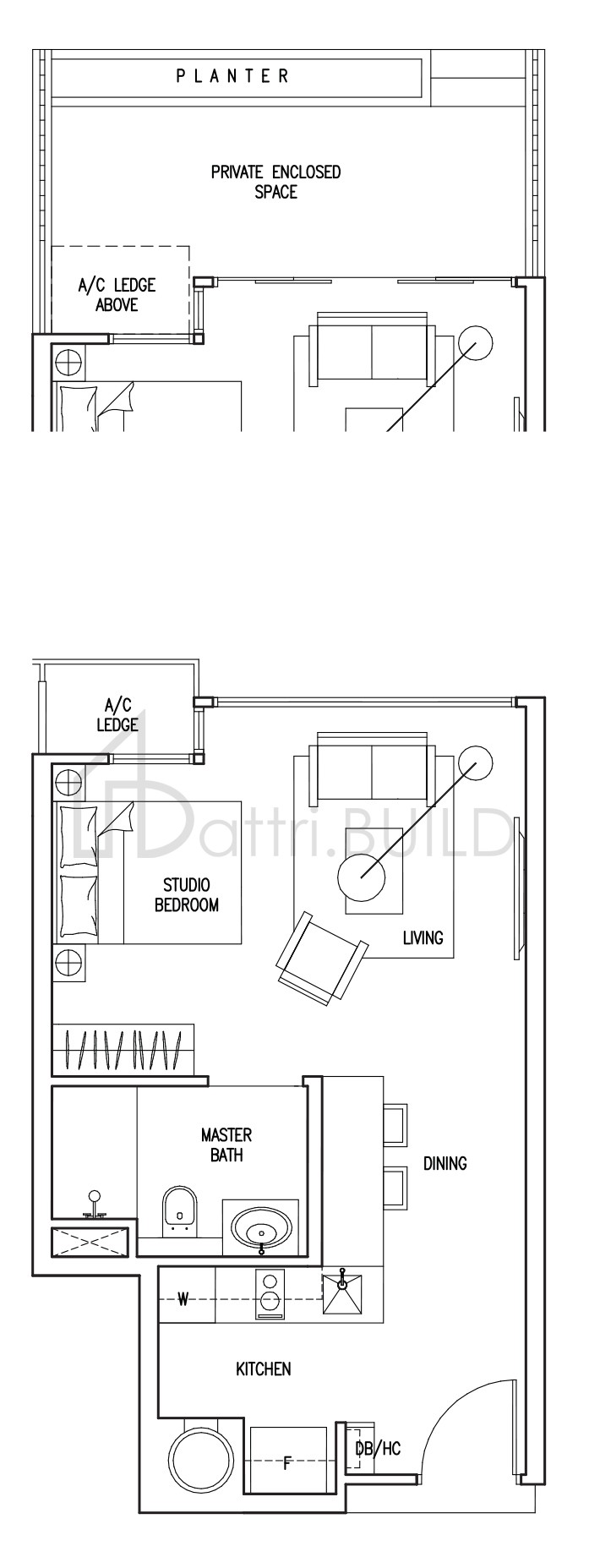 THE NAUTICAL A1(P) floorplan (watermarked)