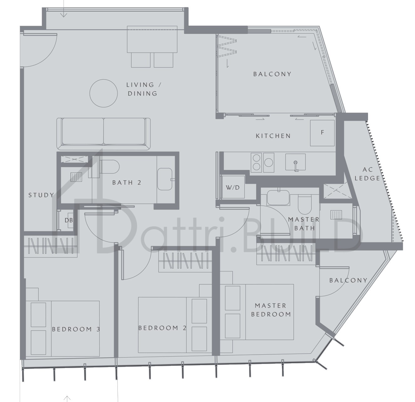 THE IVERIA A floorplan (watermarked)