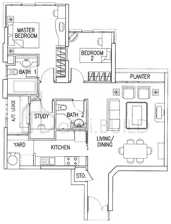 AMARYLLIS VILLE B1 floorplan (watermarked)