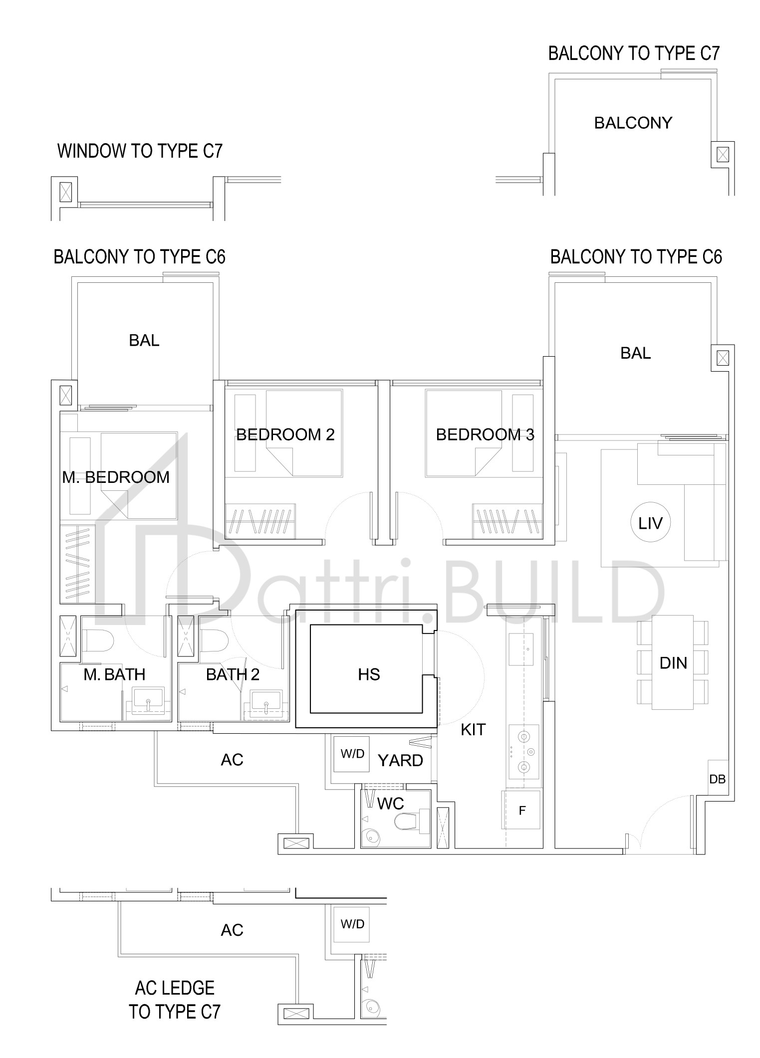 UPTOWN @ FARRER C7 floorplan (watermarked)