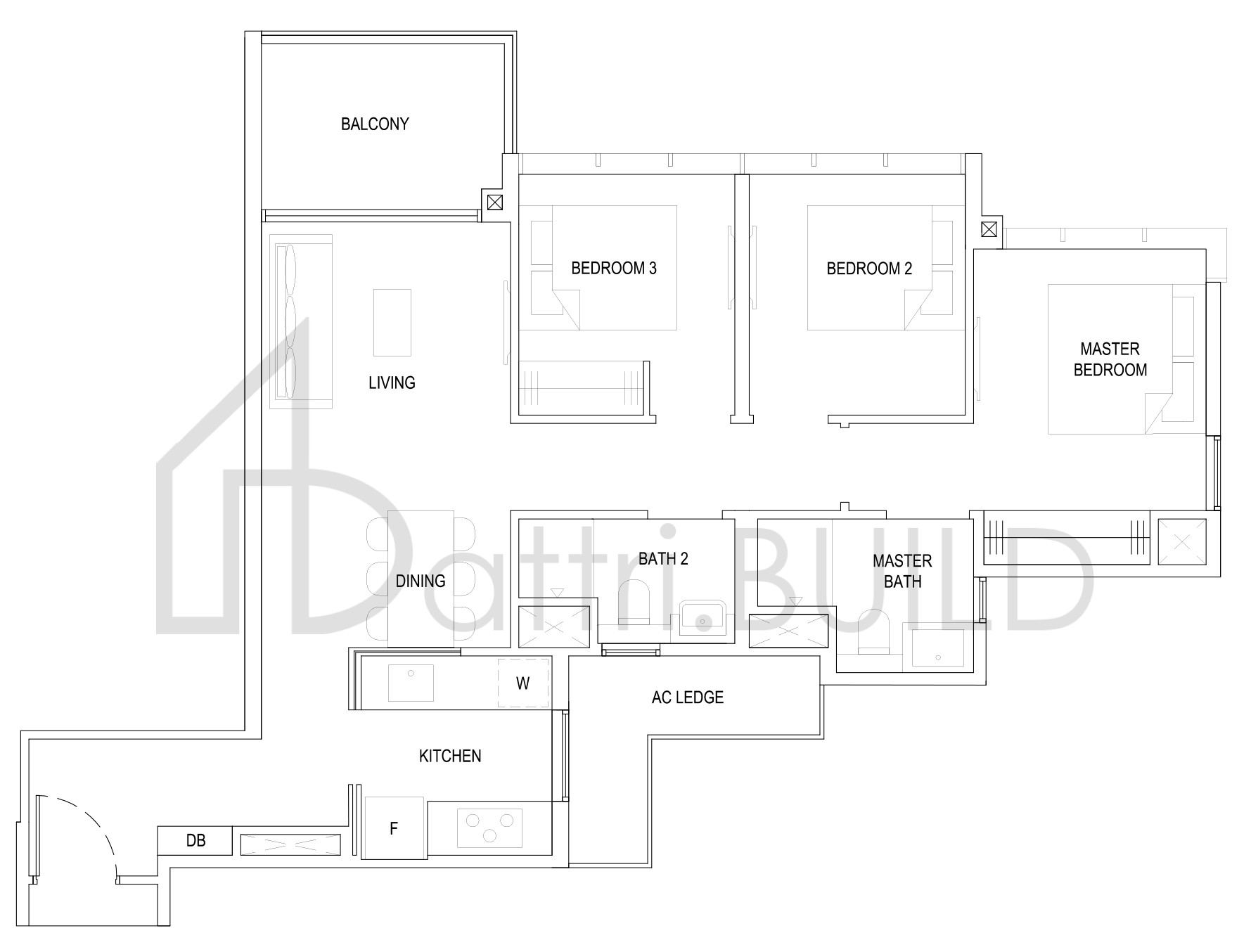 THE FLORENCE RESIDENCES 3C5a floorplan (watermarked)