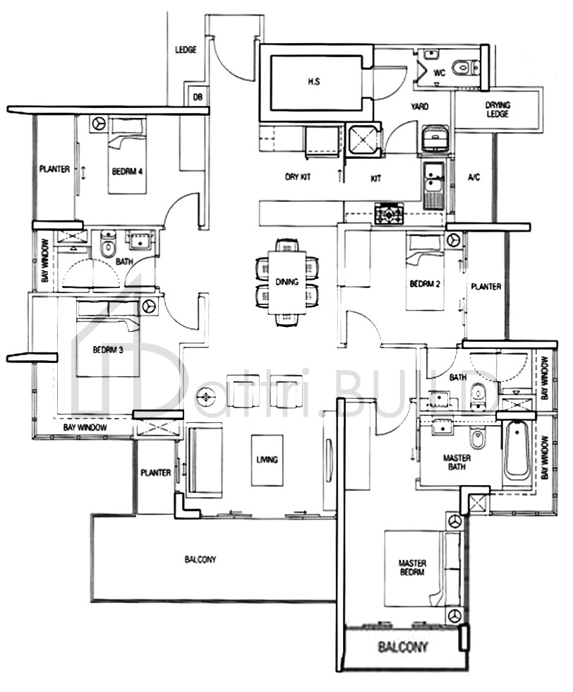 THE PARC CONDOMINIUM D3-1 floorplan (watermarked)