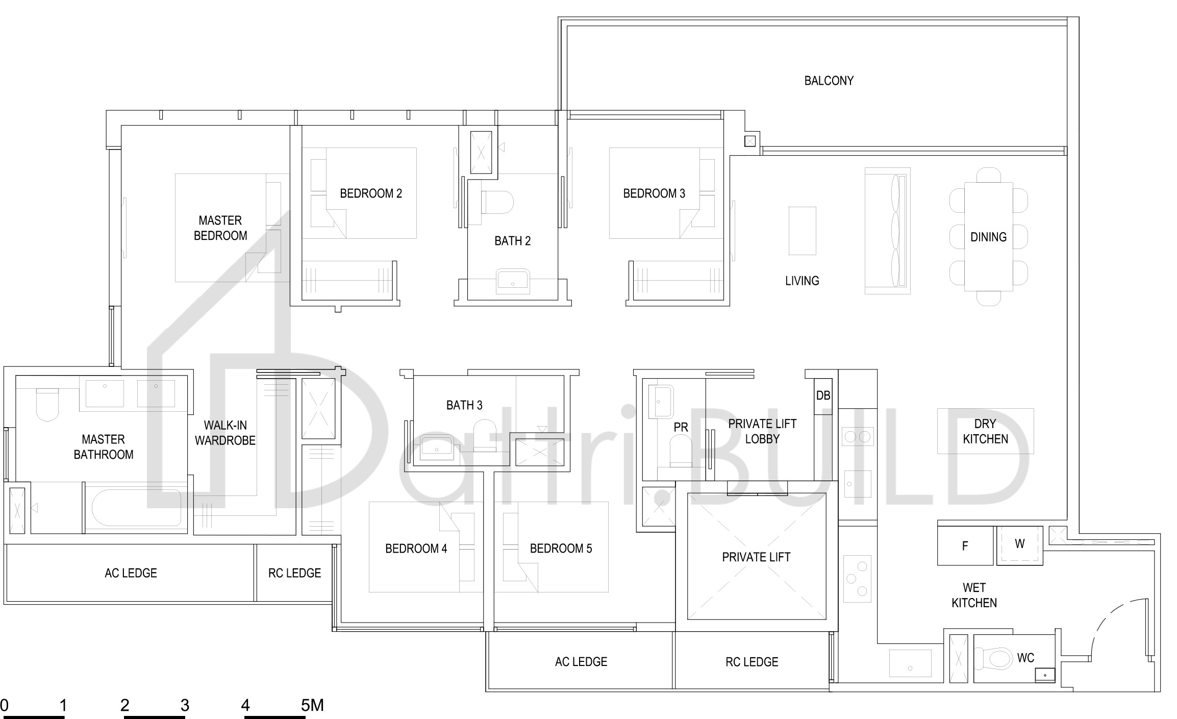 THE FLORENCE RESIDENCES 5B2 floorplan (watermarked)