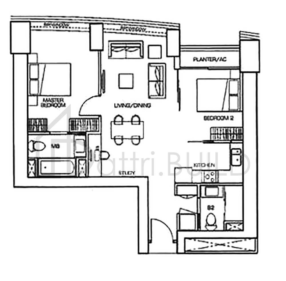 THE SAIL @ MARINA BAY 2D floorplan (watermarked)