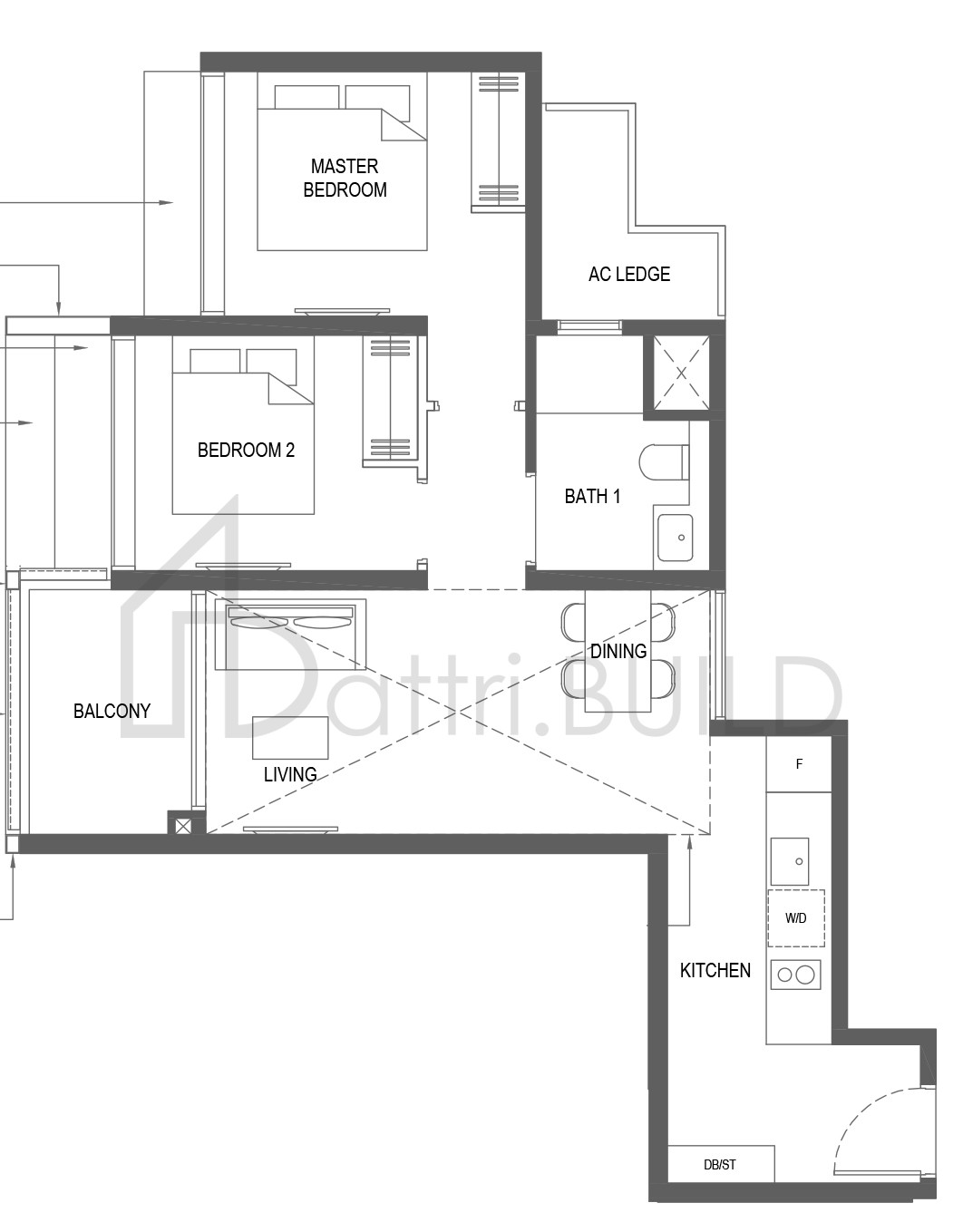 THE M B1-R floorplan (watermarked)