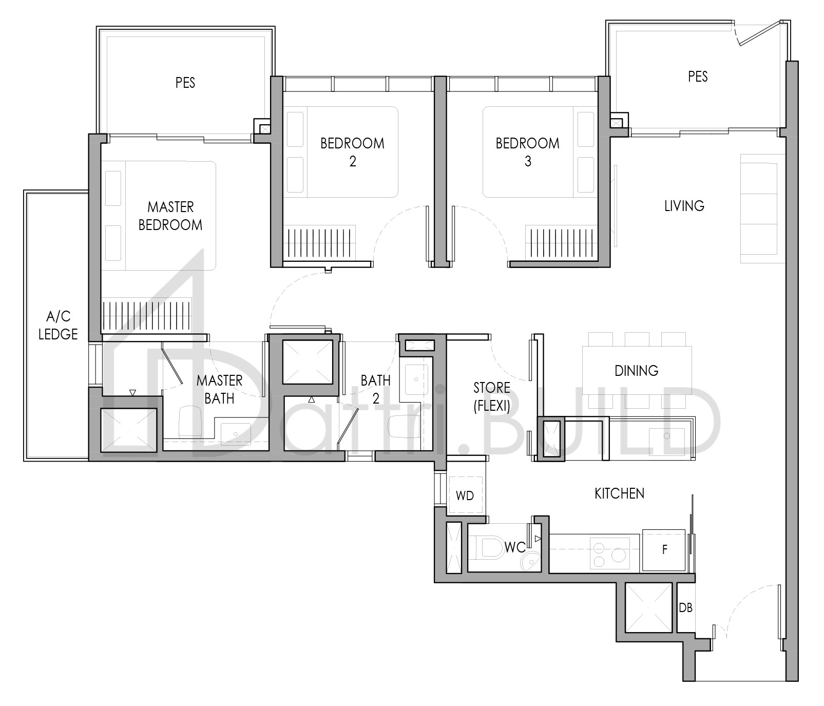 SENGKANG GRAND RESIDENCES C5PF(p) floorplan (watermarked)