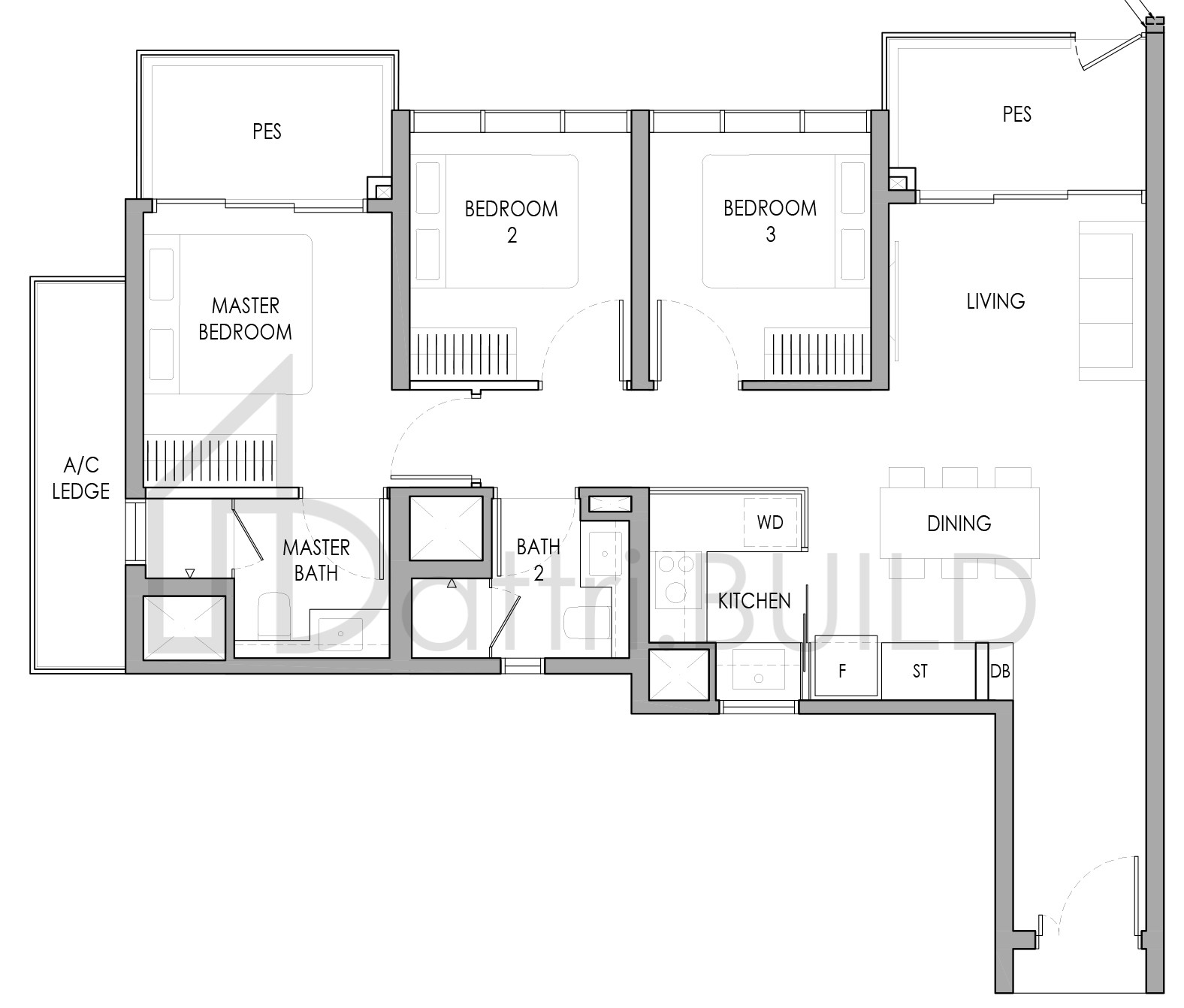 SENGKANG GRAND RESIDENCES C2(p) floorplan (watermarked)