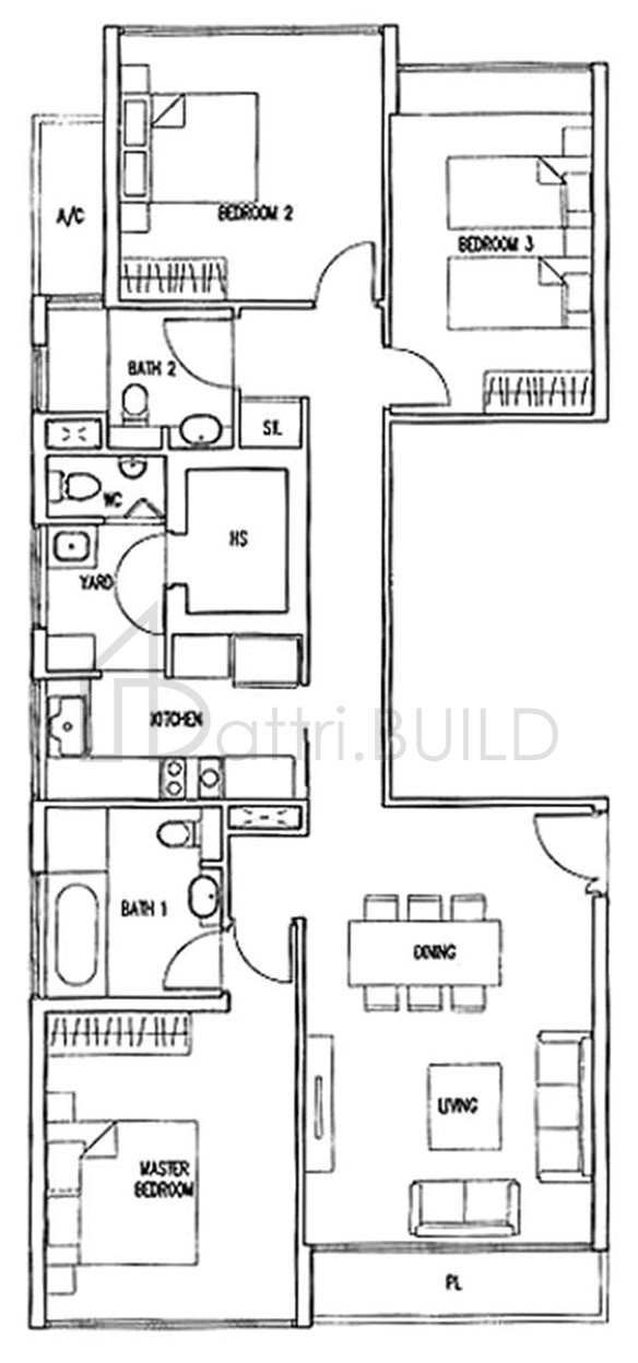 THE WHARF RESIDENCE B2-b floorplan (watermarked)