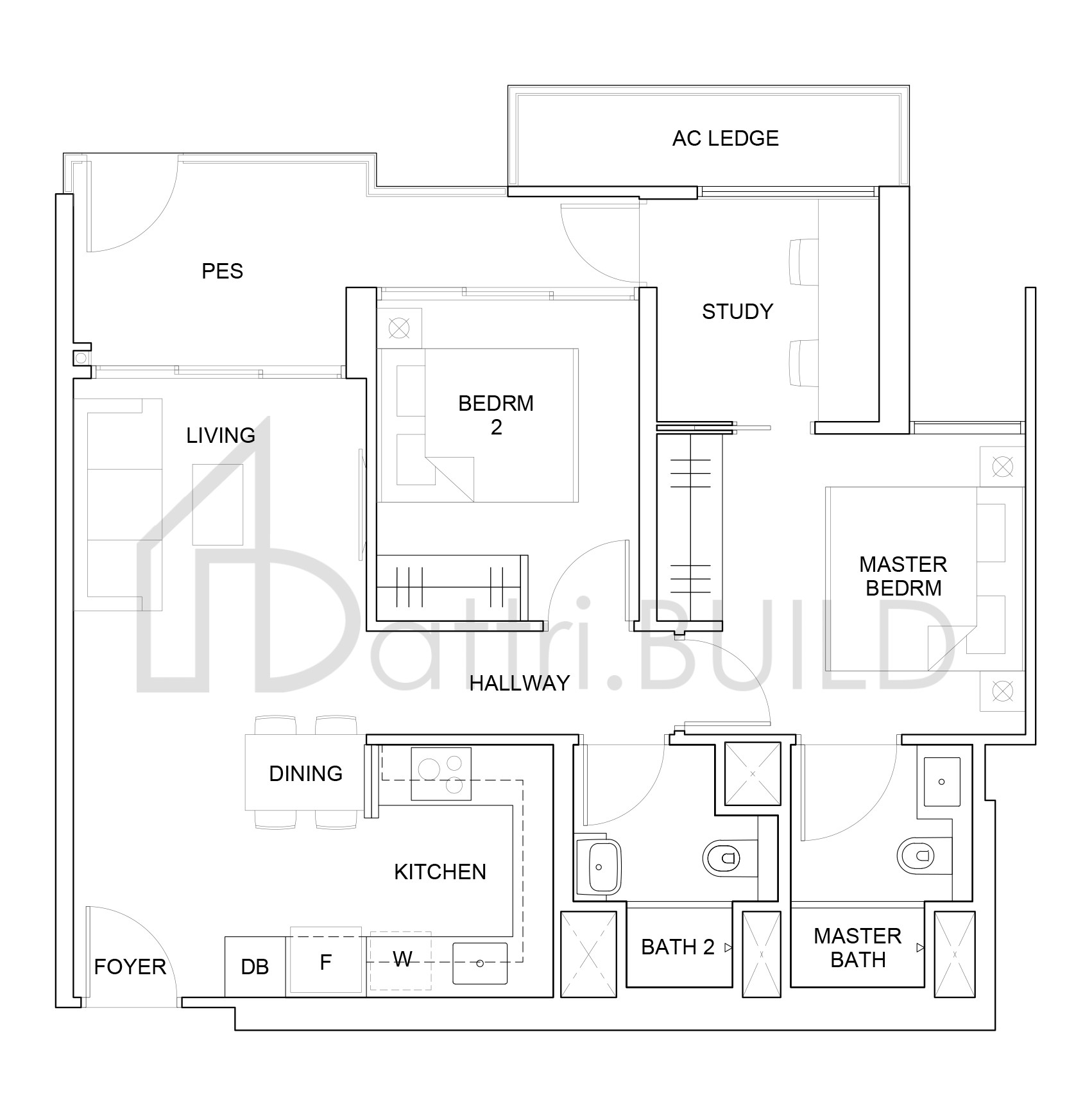PARC CANBERRA B1-G floorplan (watermarked)