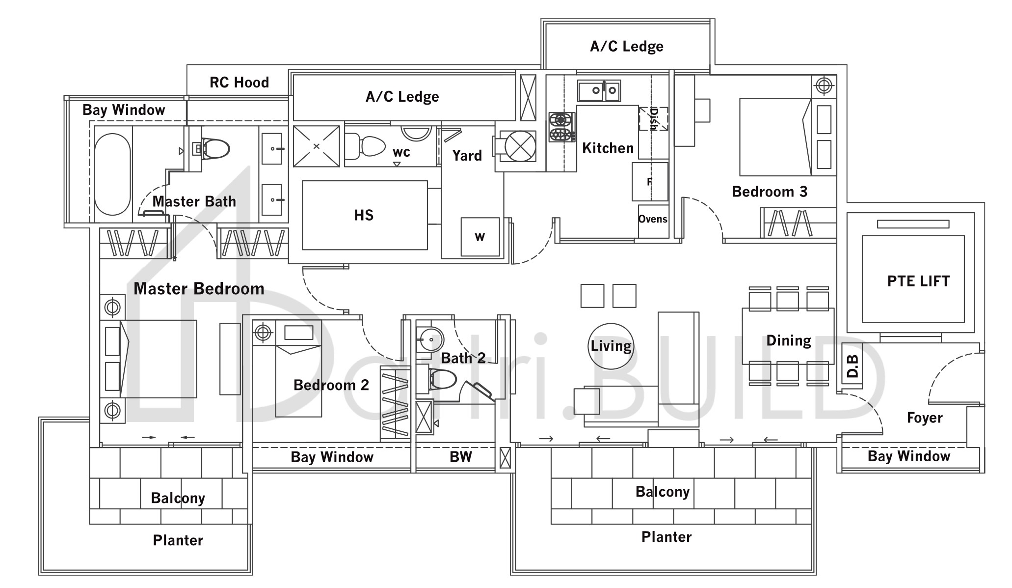PARC CENTENNIAL A floorplan (watermarked)