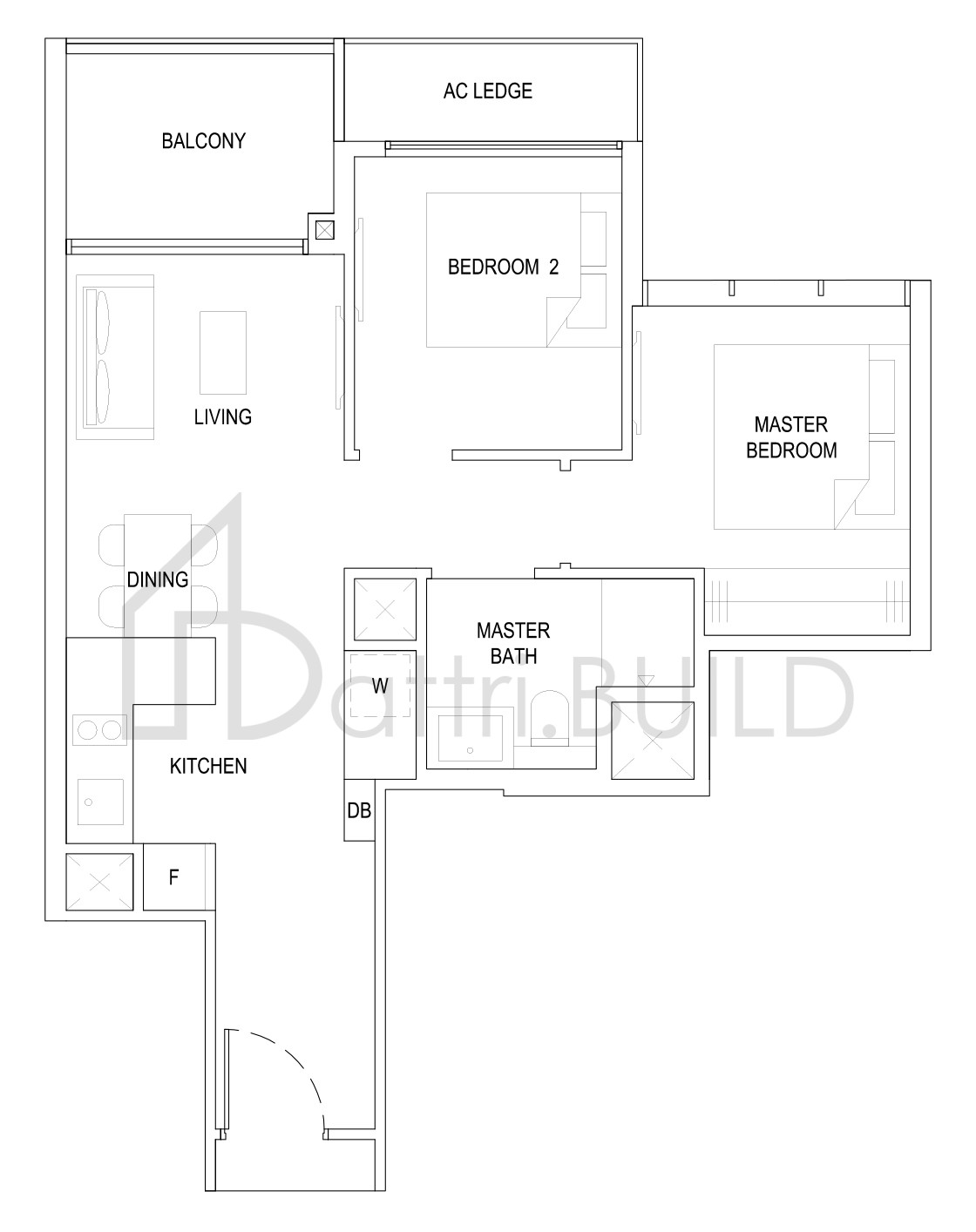 THE FLORENCE RESIDENCES 2C1 floorplan (watermarked)