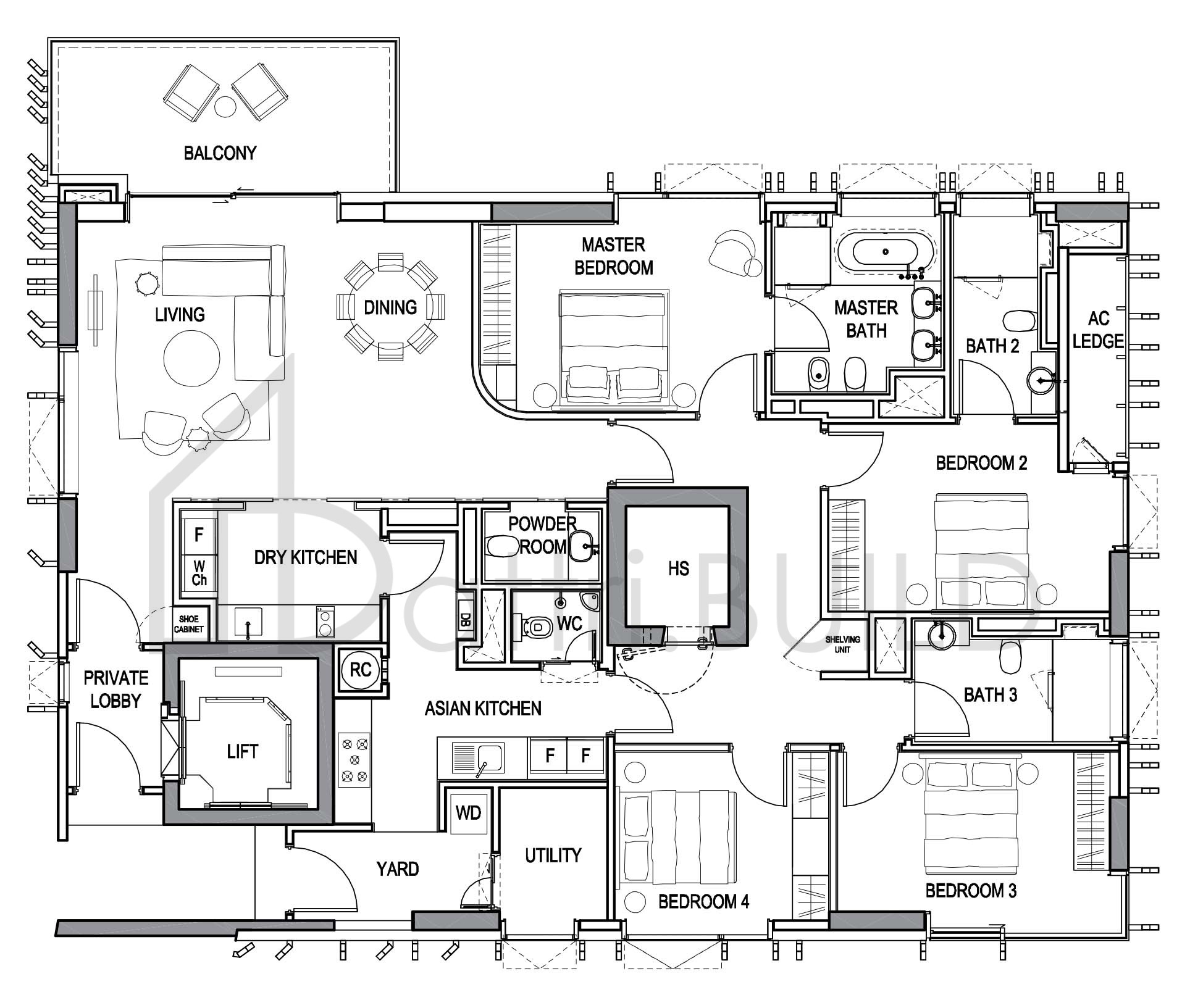 3 ORCHARD BY-THE-PARK C2-b1 floorplan (watermarked)
