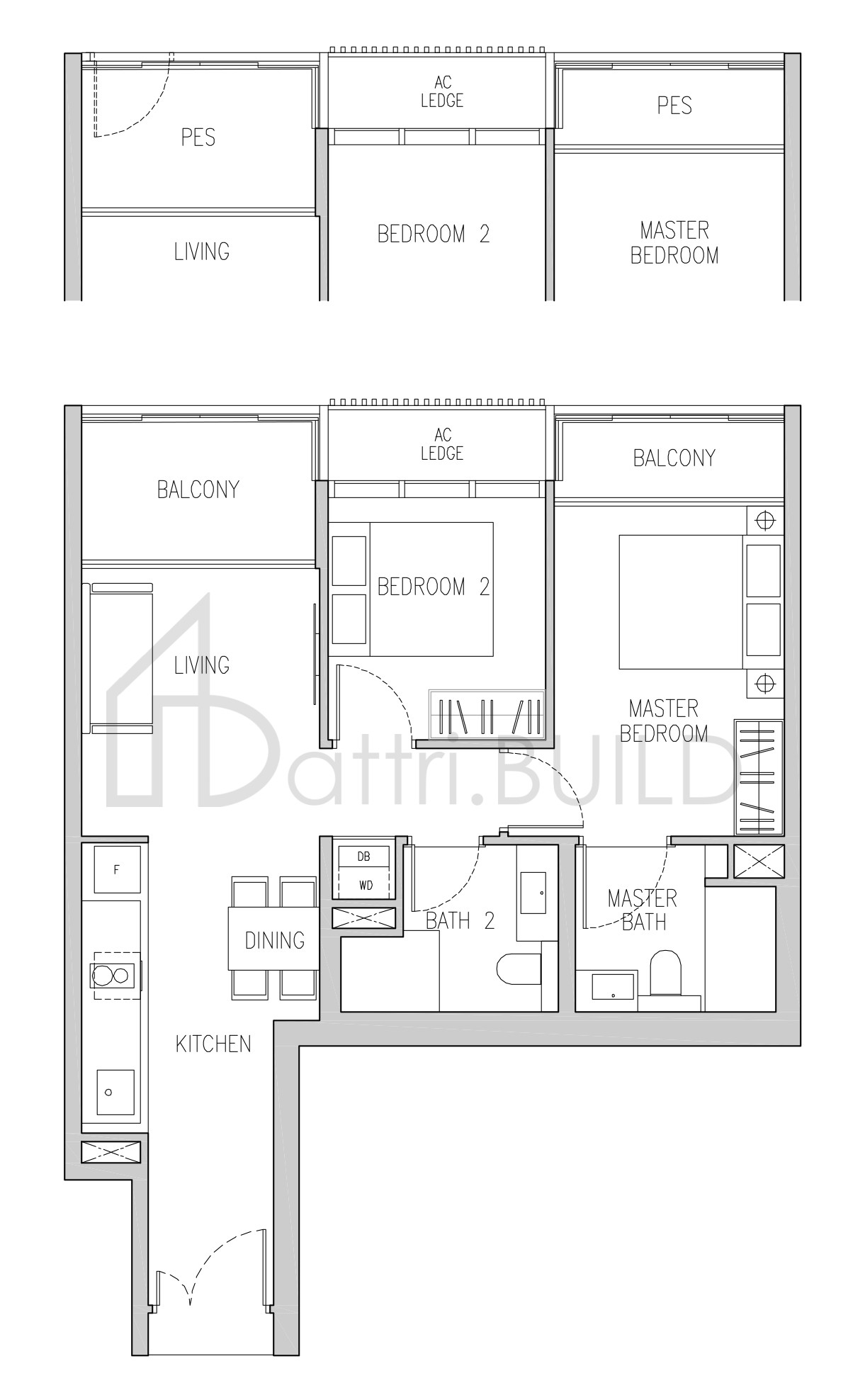 VAN HOLLAND B3p floorplan (watermarked)