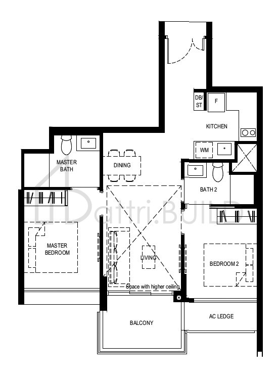 NORMANTON PARK 2BR-Pd-PH floorplan (watermarked)