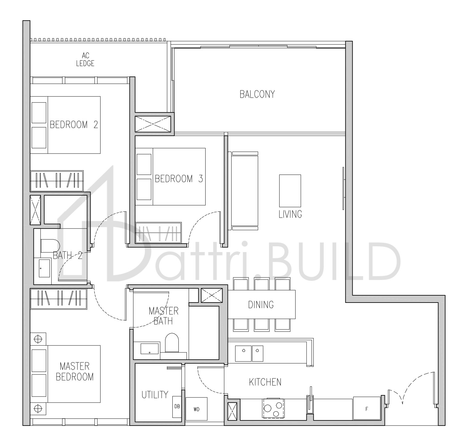 VAN HOLLAND C1 floorplan (watermarked)