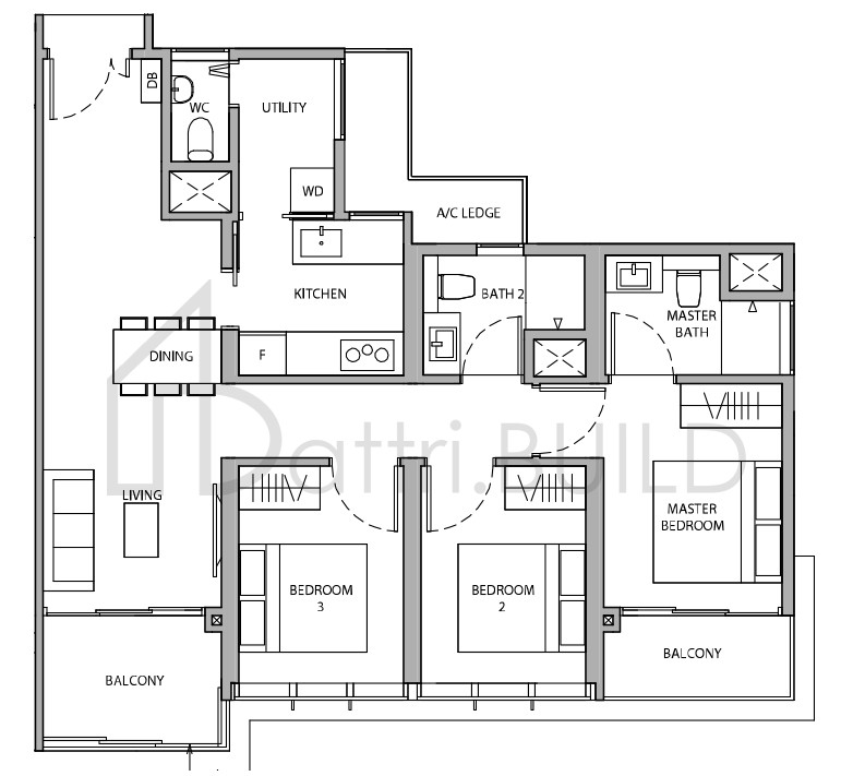 DAIRY FARM RESIDENCES 3B1a floorplan (watermarked)