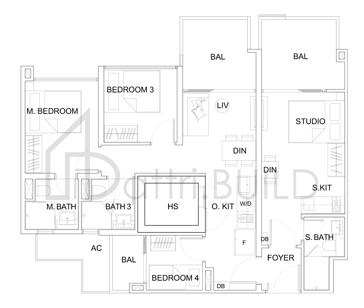 UPTOWN @ FARRER D1 floorplan (watermarked)
