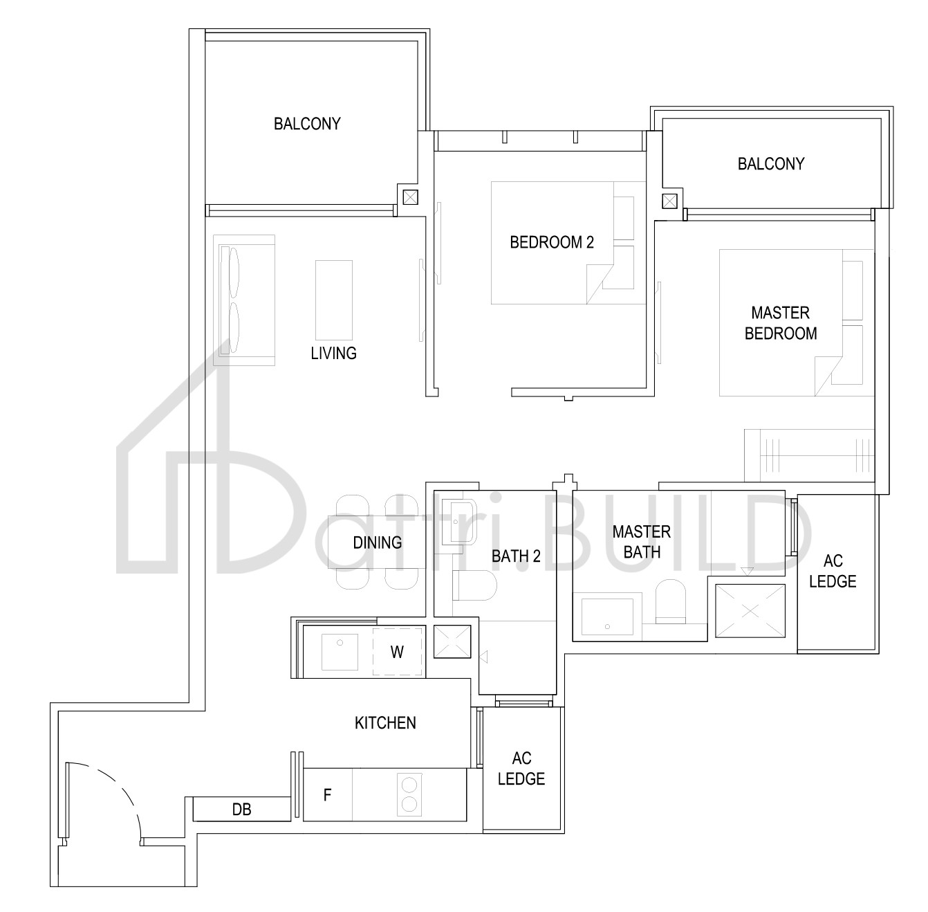 THE FLORENCE RESIDENCES 2D5a(b) floorplan (watermarked)