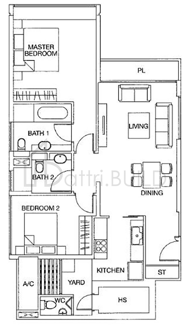 THE WHARF RESIDENCE A1-a floorplan (watermarked)