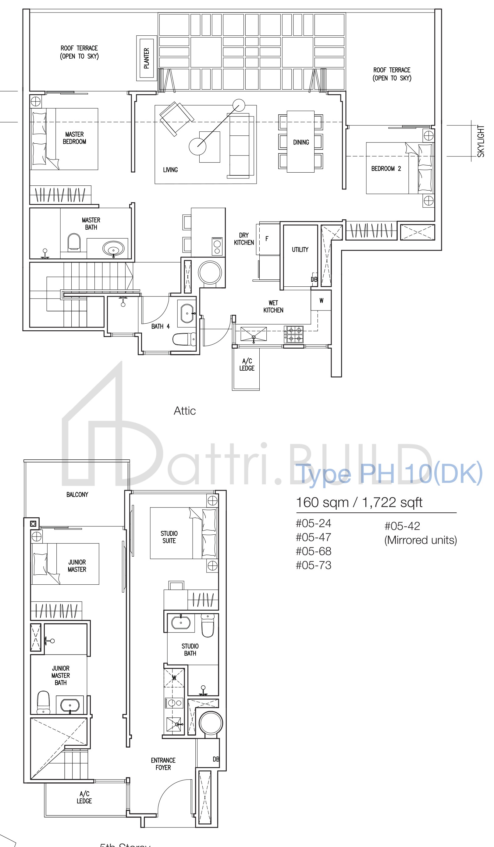 THE NAUTICAL PH10(DK) floorplan (watermarked)
