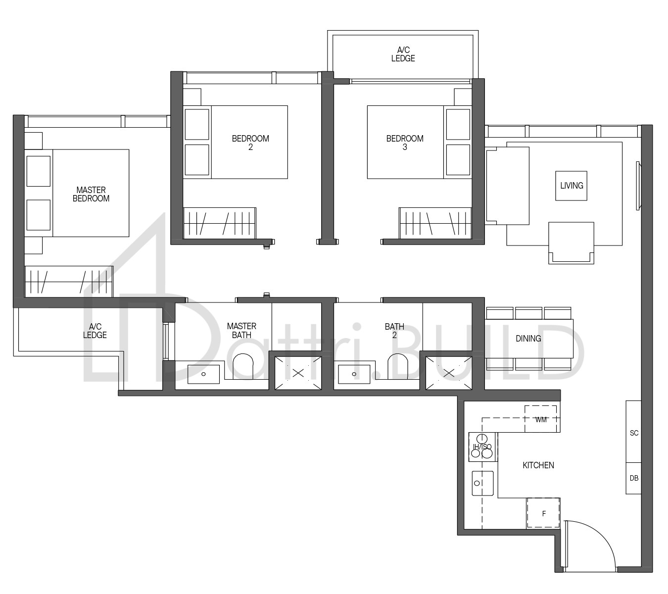 MIDTOWN MODERN C1 floorplan (watermarked)