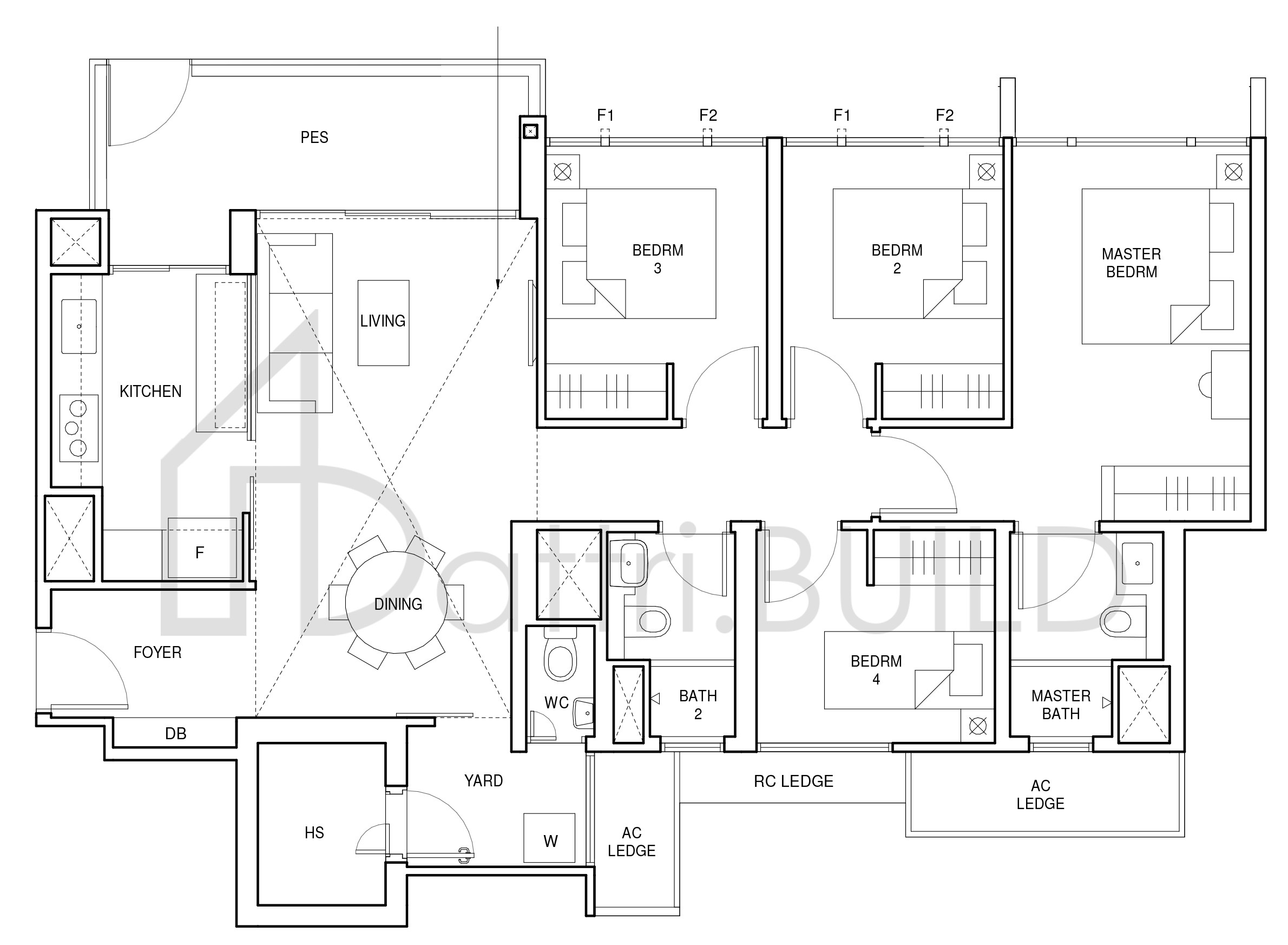 PARC CENTRAL RESIDENCES D3b-G floorplan (watermarked)