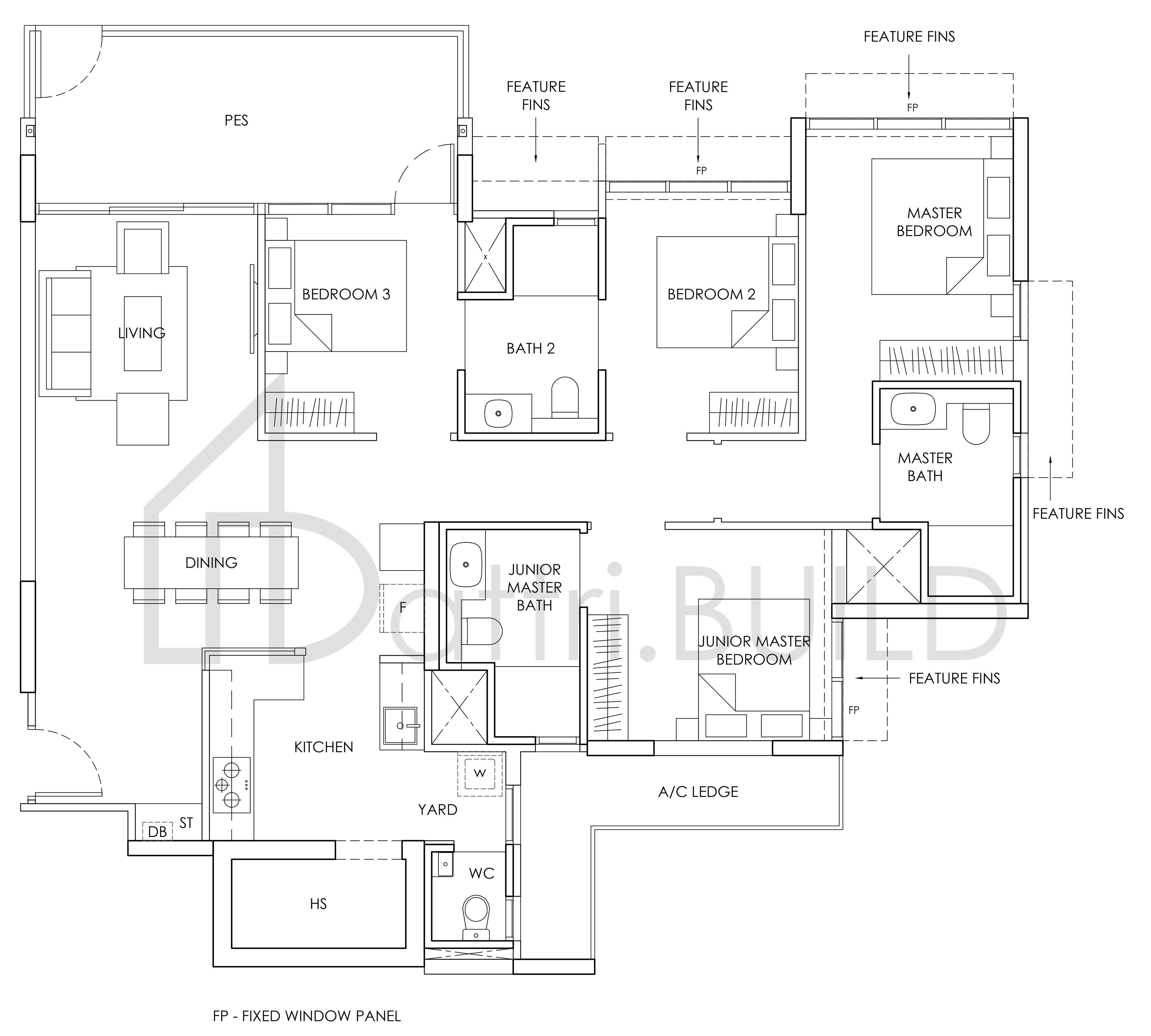 PROVENCE RESIDENCE D2-P floorplan (watermarked)
