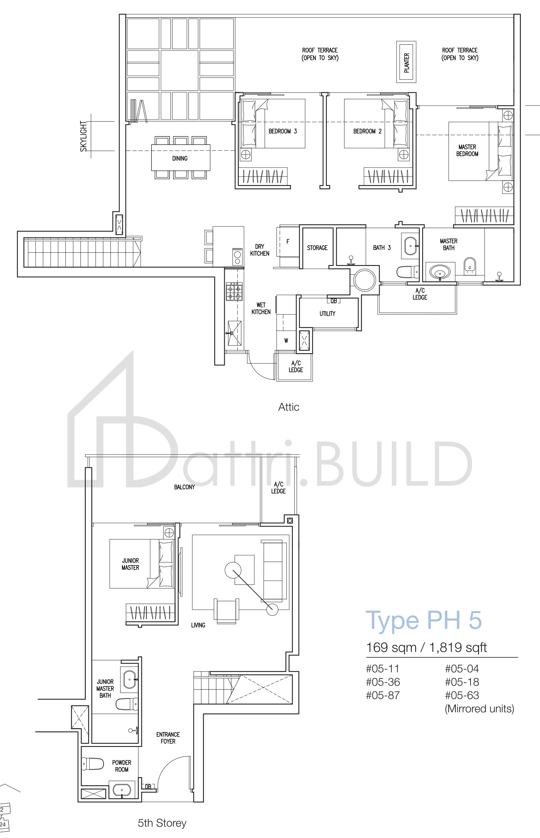 THE NAUTICAL PH5 floorplan (watermarked)