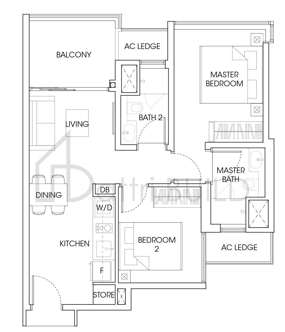 THE ANTARES B6 floorplan (watermarked)