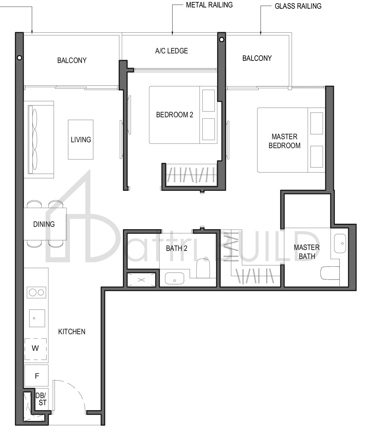 PARC KOMO 2D8 floorplan (watermarked)