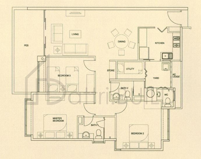 THE RAINTREE C5b-p floorplan (watermarked)