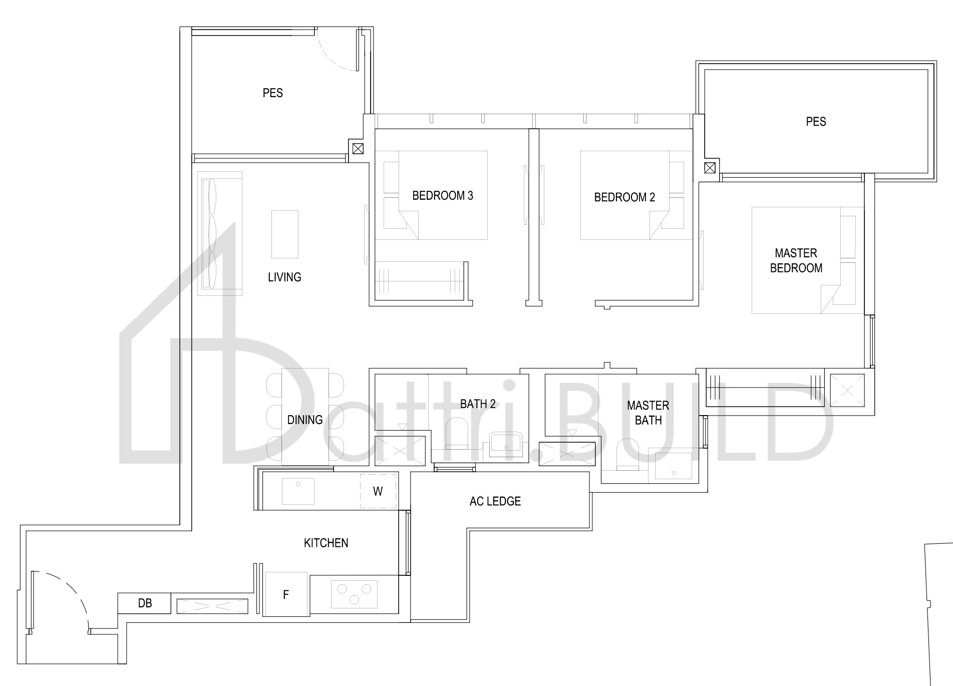 THE FLORENCE RESIDENCES 3C5a(G) floorplan (watermarked)