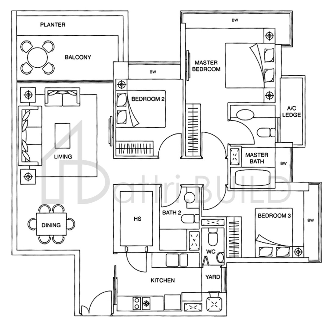 THE VISION B1 floorplan (watermarked)