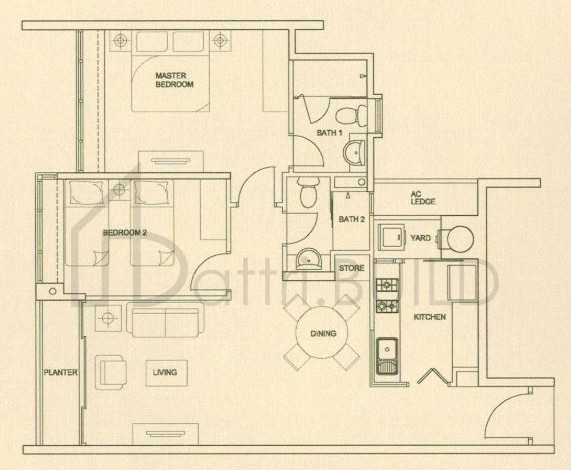 THE RAINTREE A1b floorplan (watermarked)