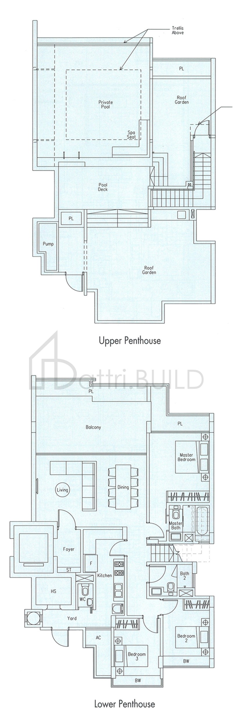 THE BEVERLY B1a-P floorplan (watermarked)