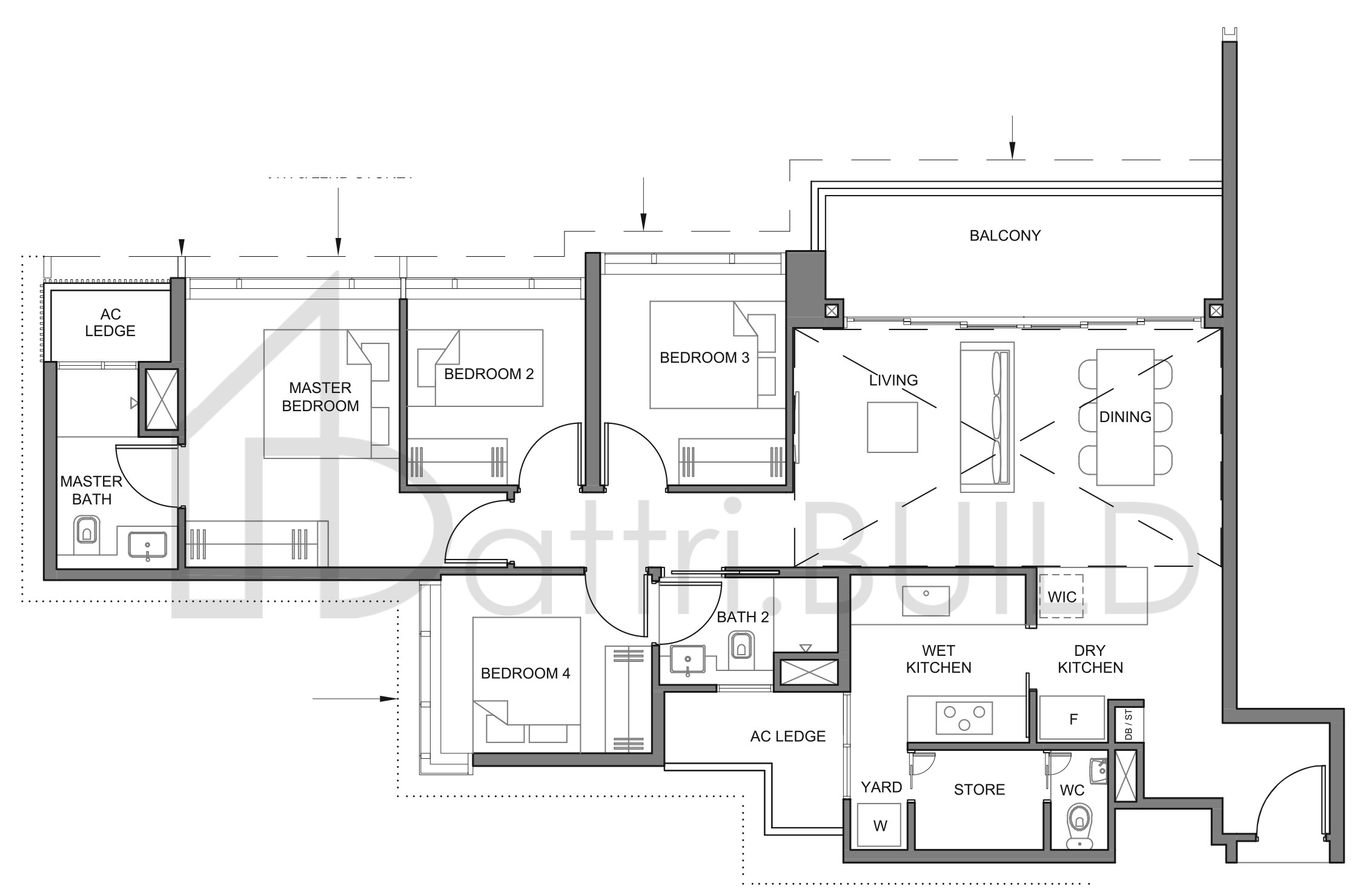 PARC CLEMATIS 4BR-2 floorplan (watermarked)