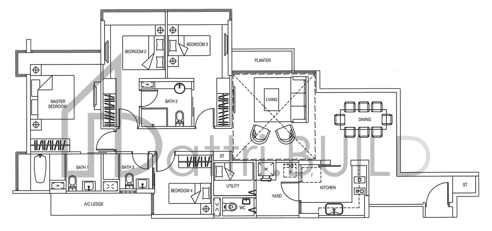 YEWTEE RESIDENCES D3-D floorplan (watermarked)