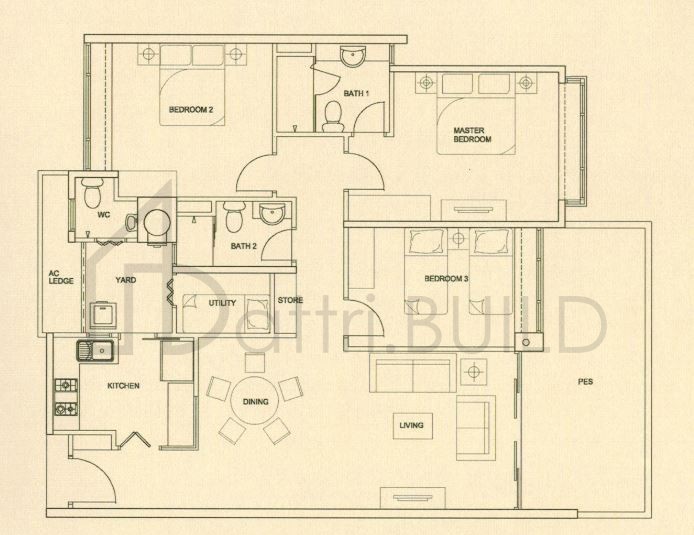 THE RAINTREE C2a-p floorplan (watermarked)