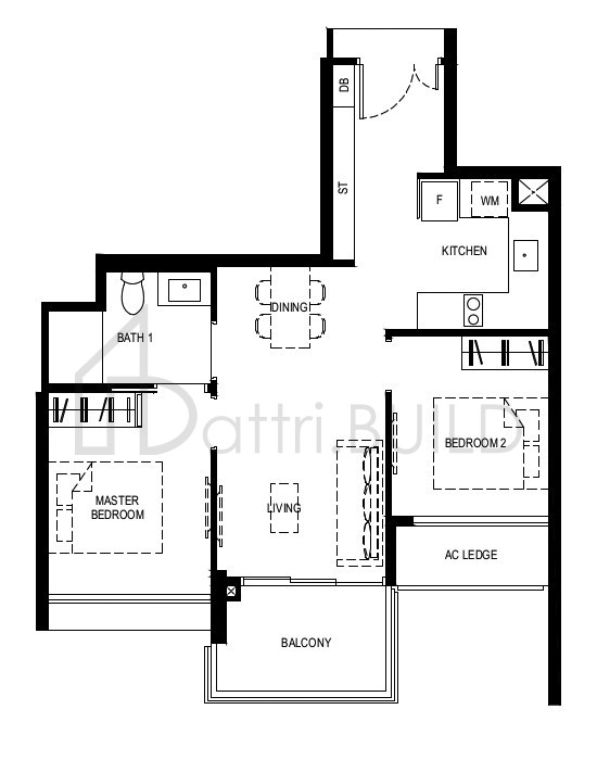 NORMANTON PARK 2BR-Cb floorplan (watermarked)