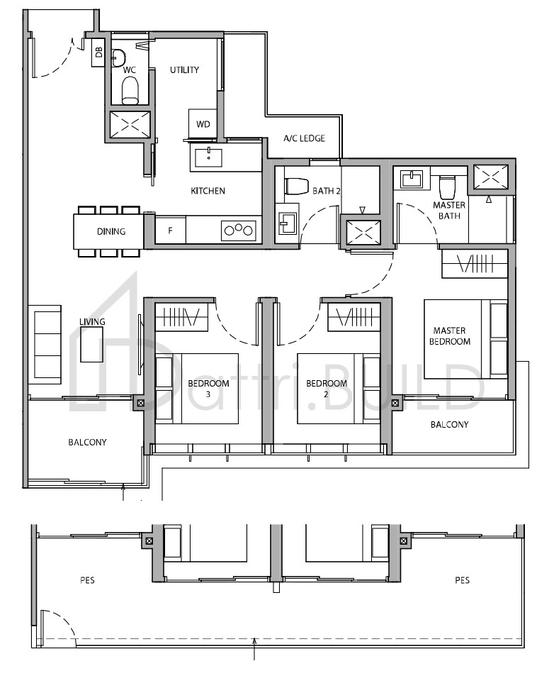 DAIRY FARM RESIDENCES 3B1a-G floorplan (watermarked)