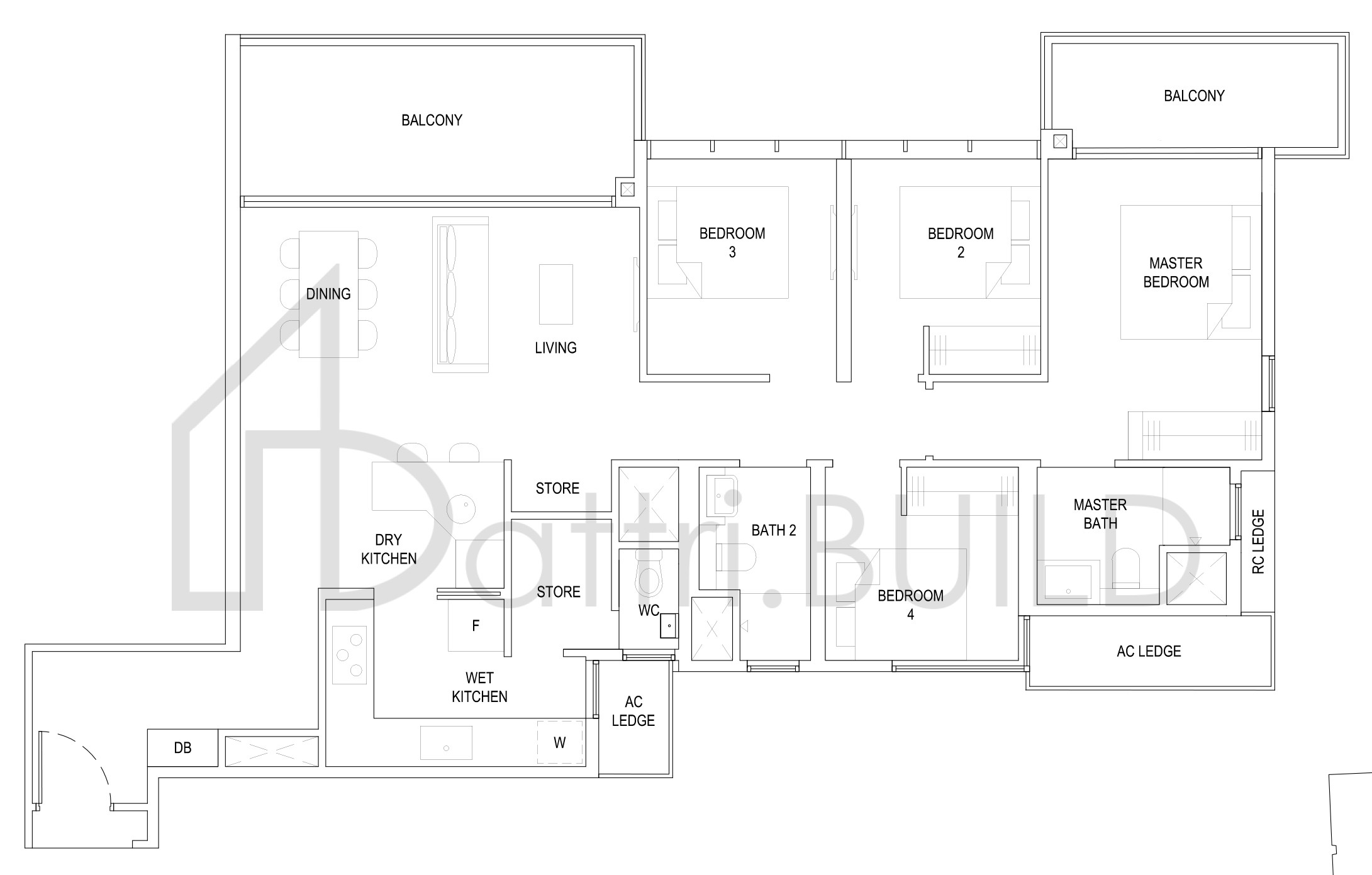 THE FLORENCE RESIDENCES 4C1a(b) floorplan (watermarked)