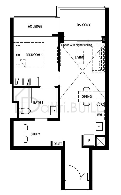 NORMANTON PARK 1BR-Sc-PH floorplan (watermarked)