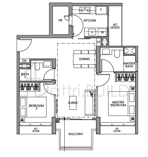 PARC GREENWICH B1-PH floorplan (watermarked)