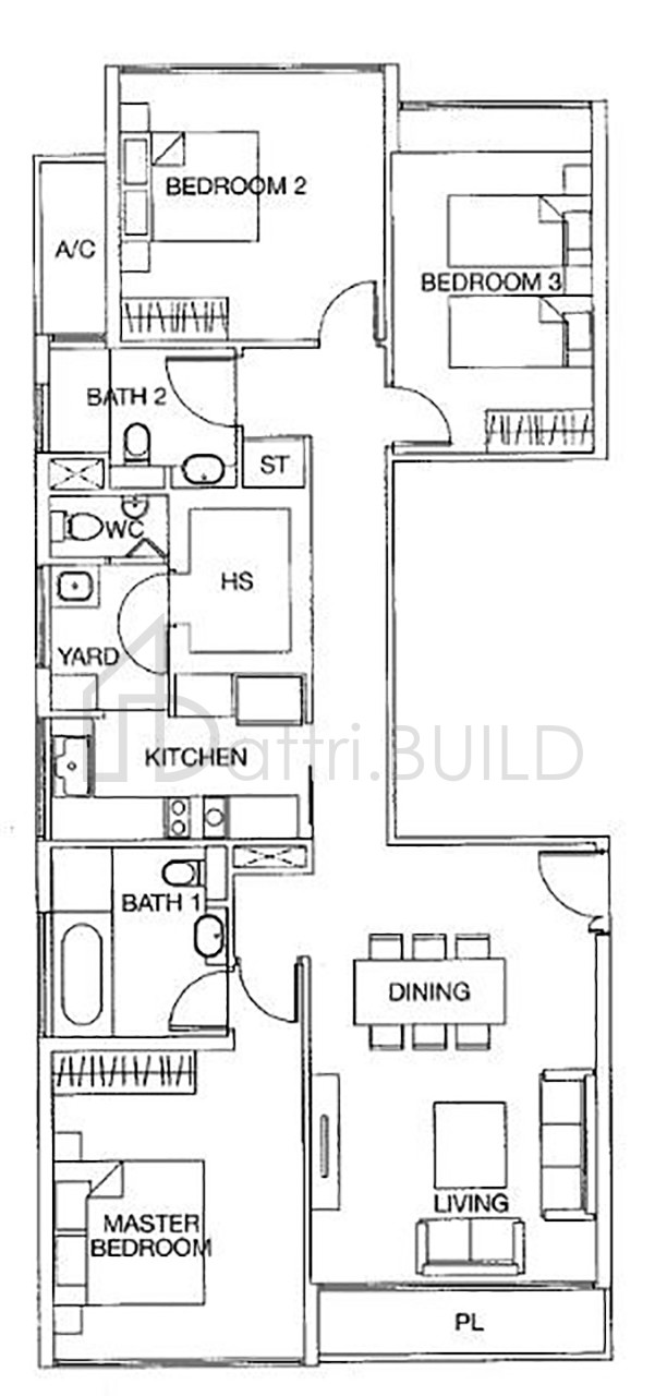 THE WHARF RESIDENCE B2-a floorplan (watermarked)