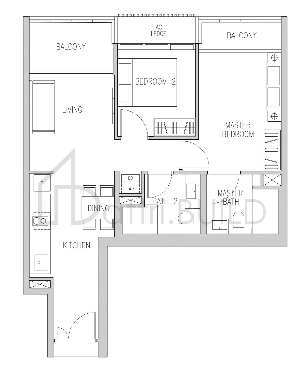 VAN HOLLAND B3 floorplan (watermarked)