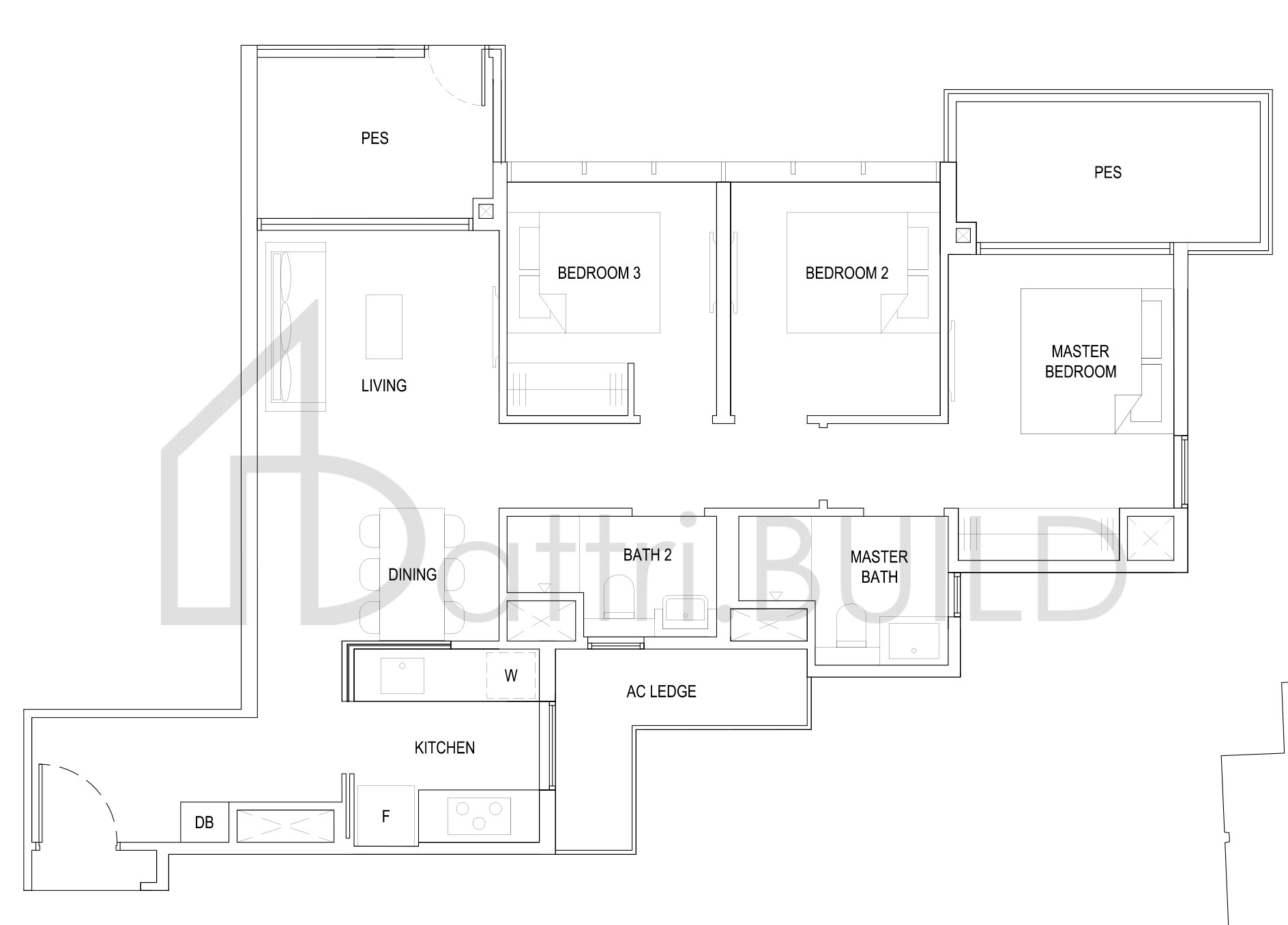 THE FLORENCE RESIDENCES 3C6a(G) floorplan (watermarked)