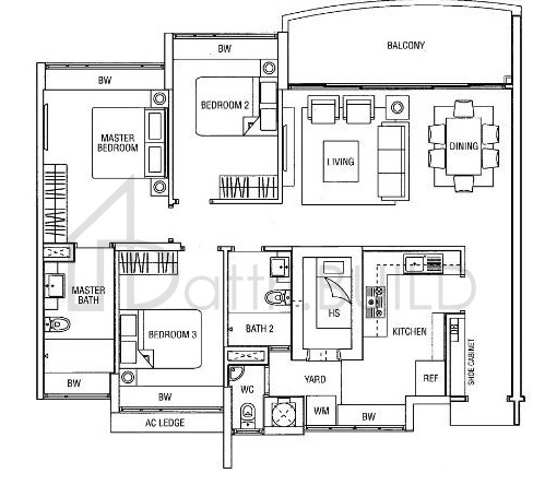 WATERFRONT WAVES B1b floorplan (watermarked)