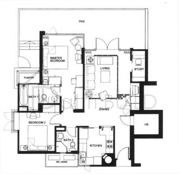 THE LEVELZ B1a floorplan (watermarked)