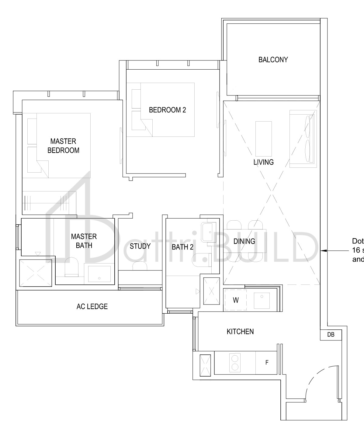 THE FLORENCE RESIDENCES 2S2(PH) floorplan (watermarked)